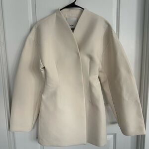 Theory Cream Minimalist Structured Blazer Jacket